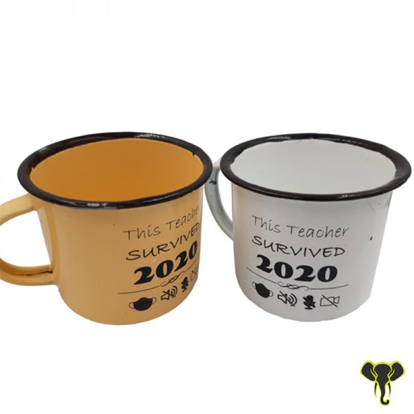 This Teacher Survived 2020 - Enamel mug